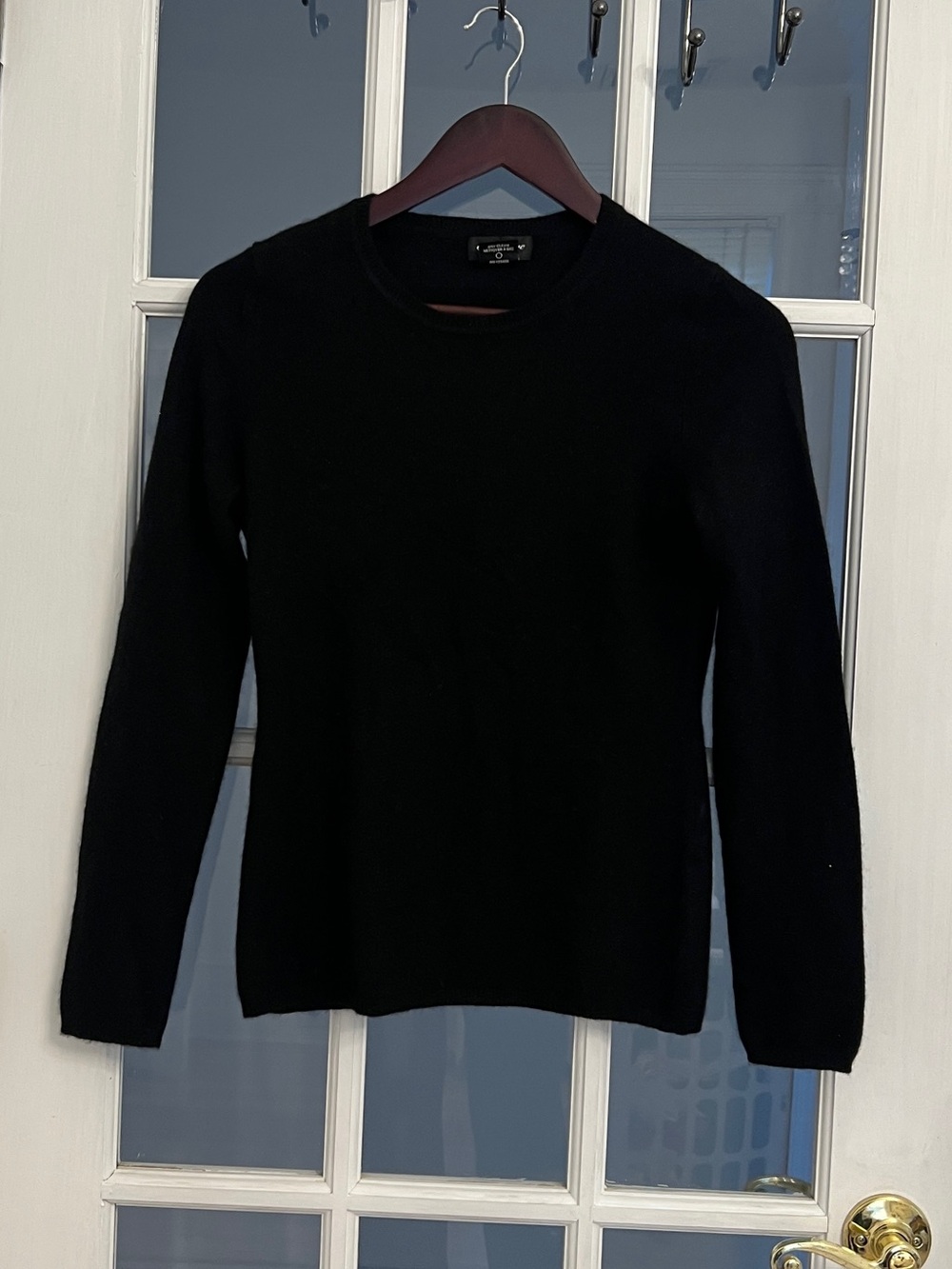 LORD & TAYLOR Women's Black 100% Cashmere Crewneck Sweater Size S